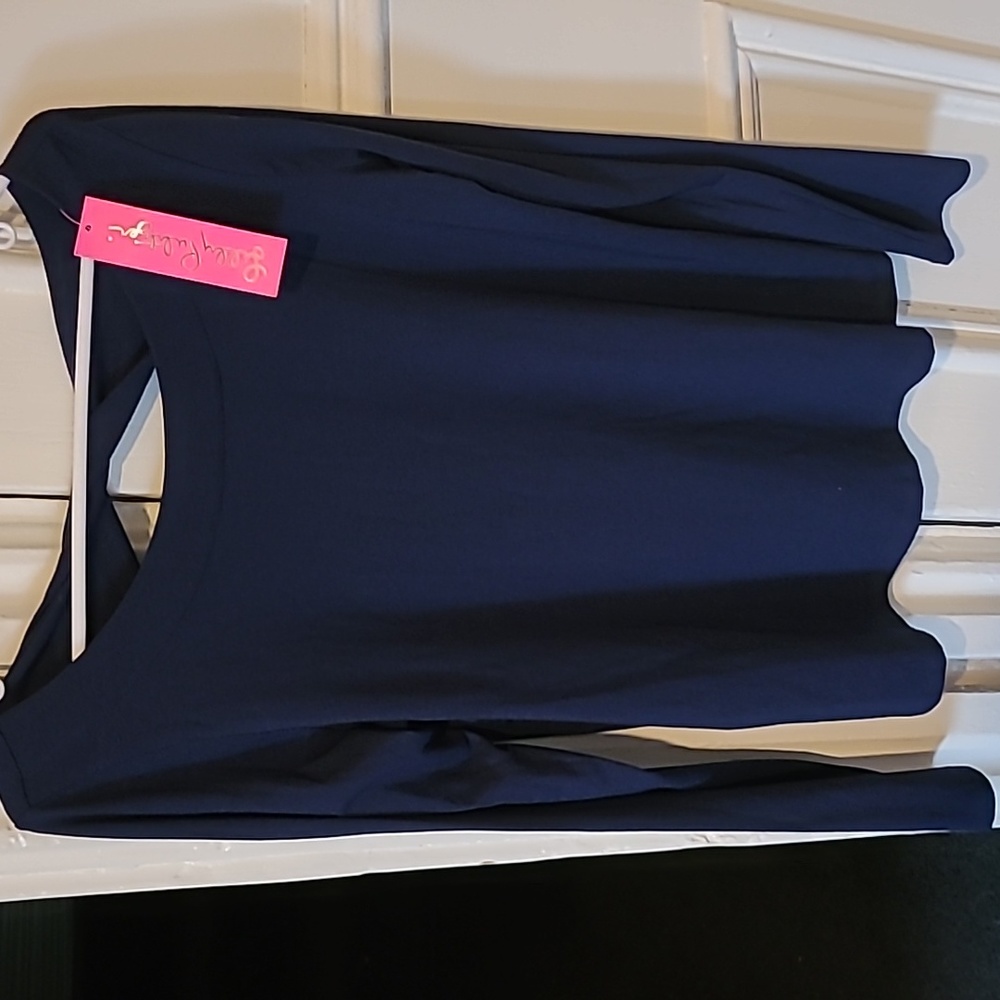 NWT Lilly Pulitzer Long Sleeve Top with Open Back Detail